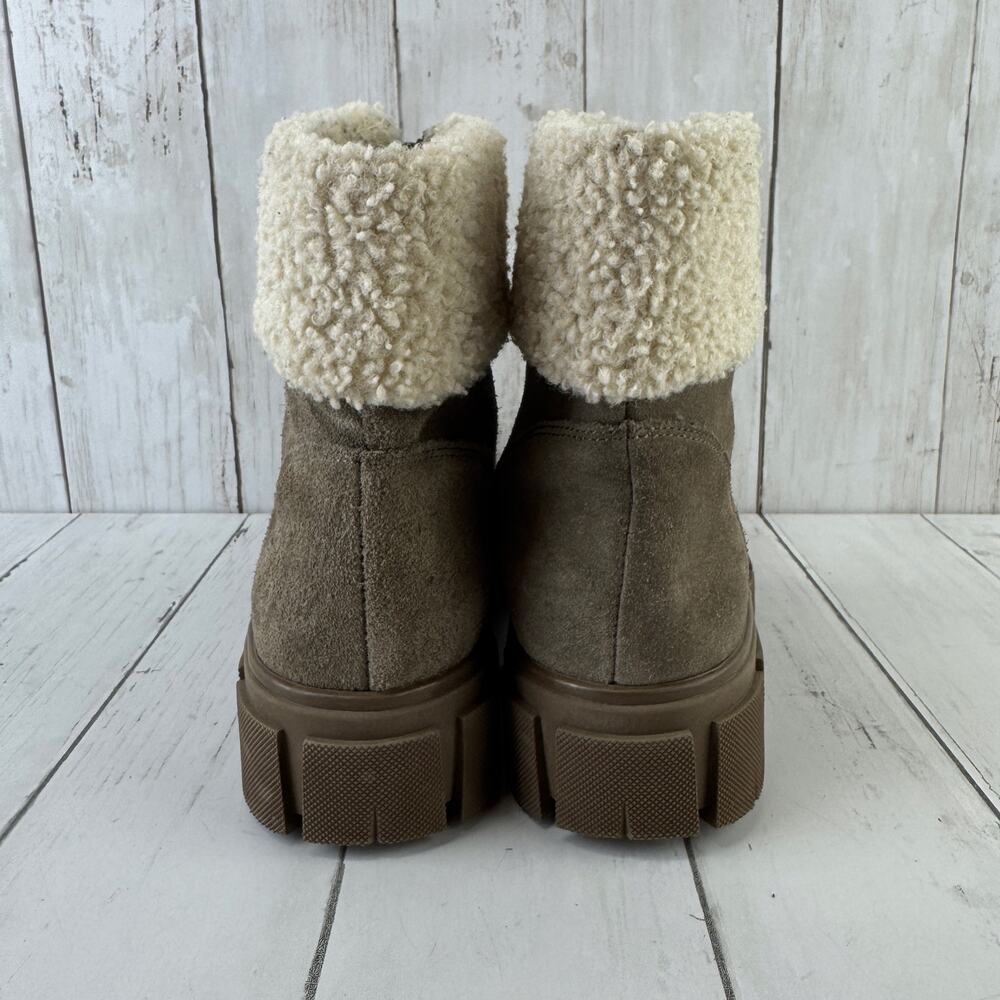 Blondo Dark Taupe Plaka Zip Up Suede Boots Waterproof Lugged Sole Size 8M - Picture 8 of 15